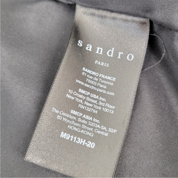 Sandro Paris fur and down puffer. size 2 (Medium) black Marcie - Picture 6 of 7